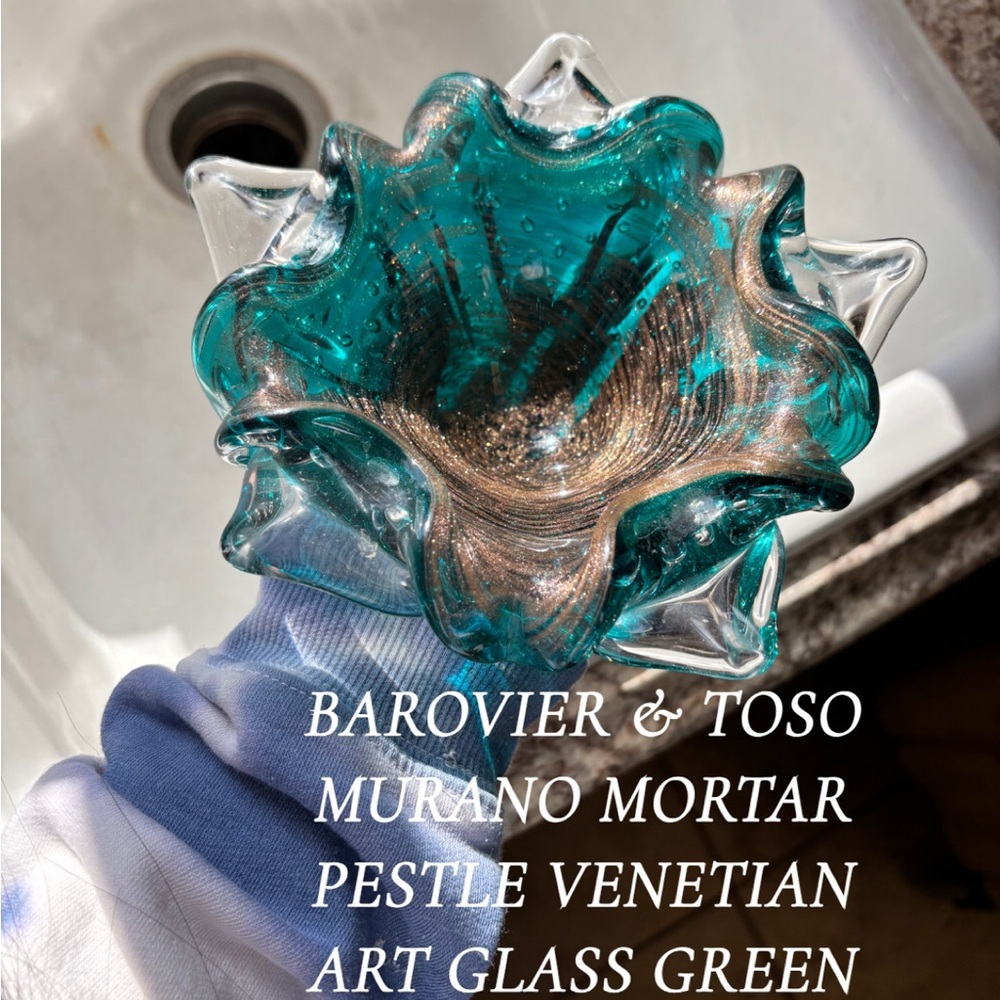Murano Glass Pestle - Green